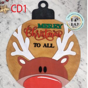 Paint and Sip Christmas CD1 reindeer paint n sip wood sign