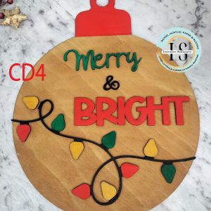 Paint and Sip Christmas bright CD4 merry lights